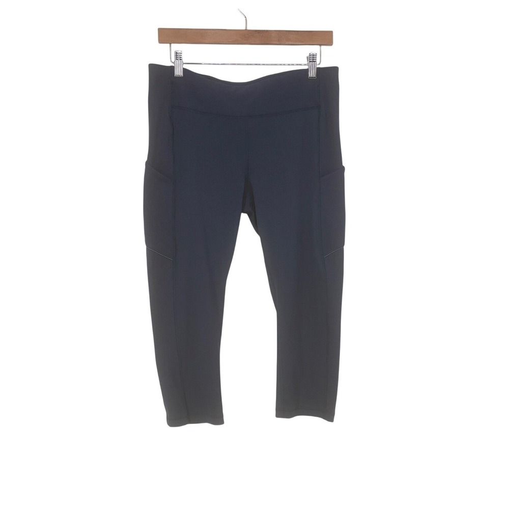 Lululemon Speed Up Tight Full-On Luxtreme Navy Blue Cropped Leggings 12 Workout